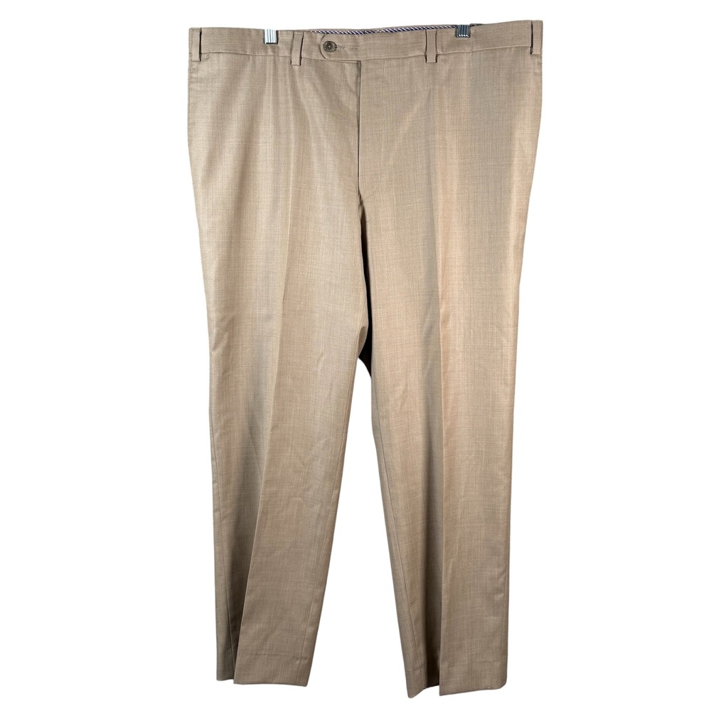 Jack Victor Riviera Kolt Pant Mens 40 Tan Loro Piana Super 130s Wool Dress Slack